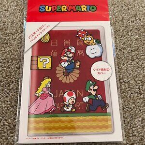 Nintendo Mario Travel Passport Cover Wallet Japan Exclusive SuperMario Holder
